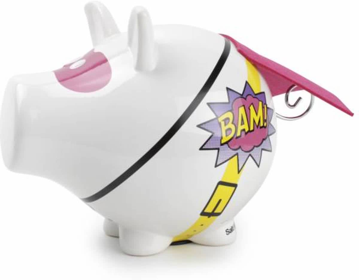 S&P OINK spaarvarken Super Hero Girl (klein)