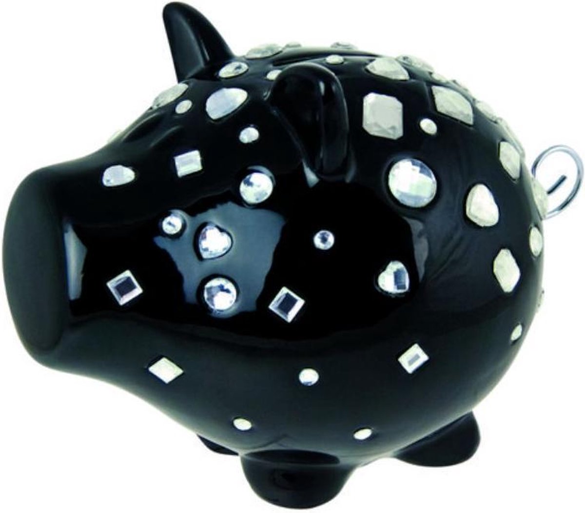 Spaarvarken bling bling black oink van Salt en Pepper