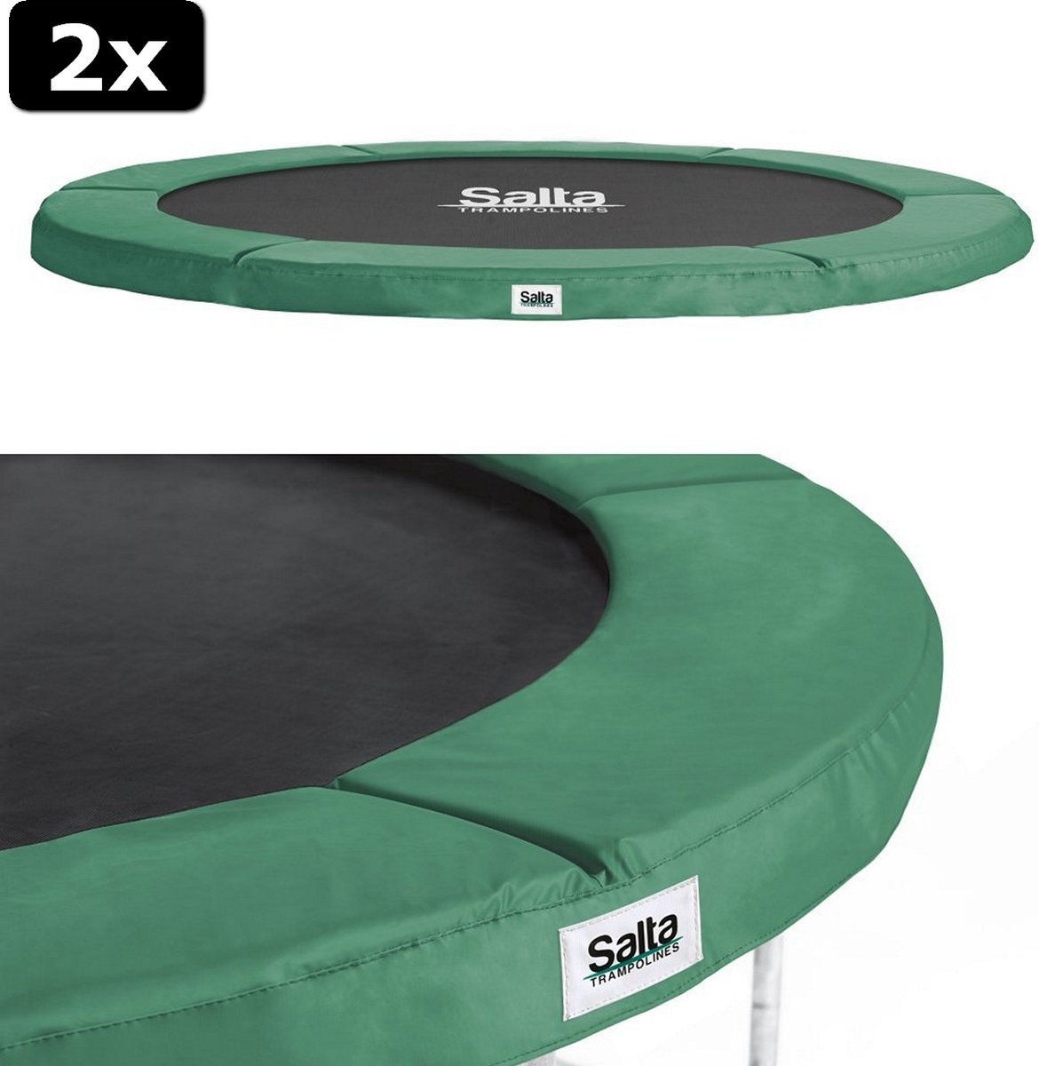 2x Salta 599G Trampoline Beschermrand 251 cm Groen