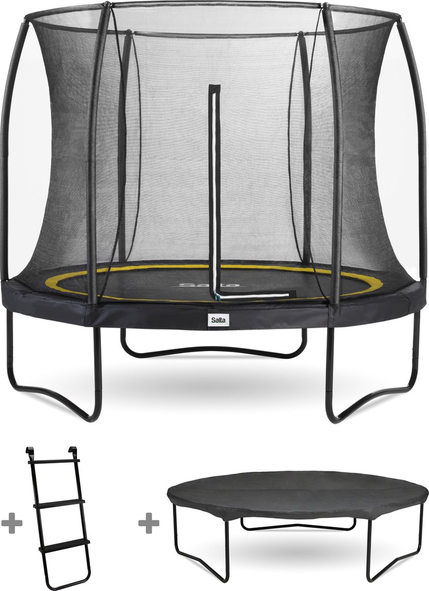   Comfort Edition - Trampoline - Inclusief ladder en afdekhoes - ø 251 cm - Zwart