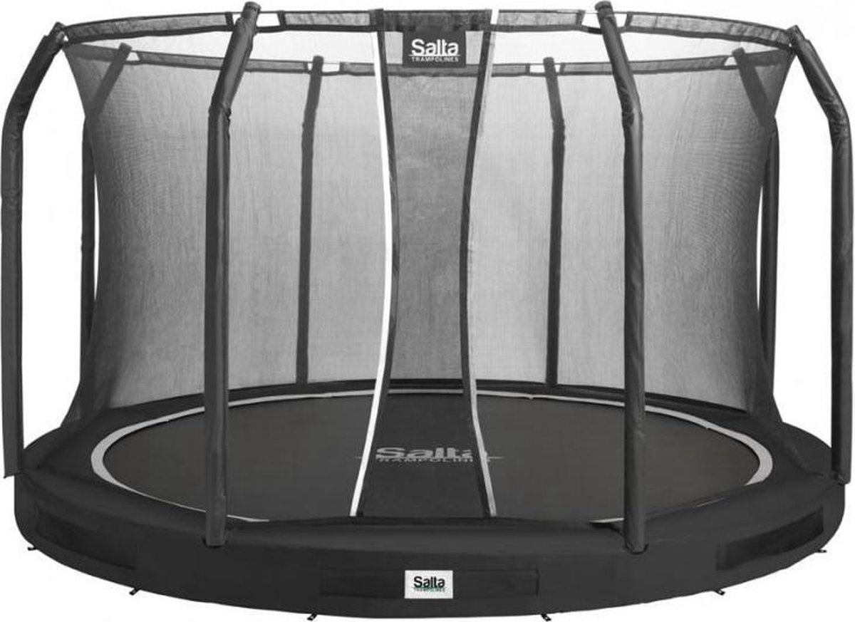   Premium Ground Trampoline met Veiligheidsnet - 251 cm - Zwart