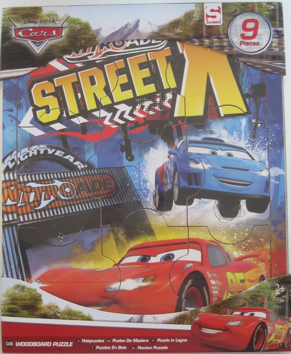 Disney Pixar Cars: 9-delige houten puzzel