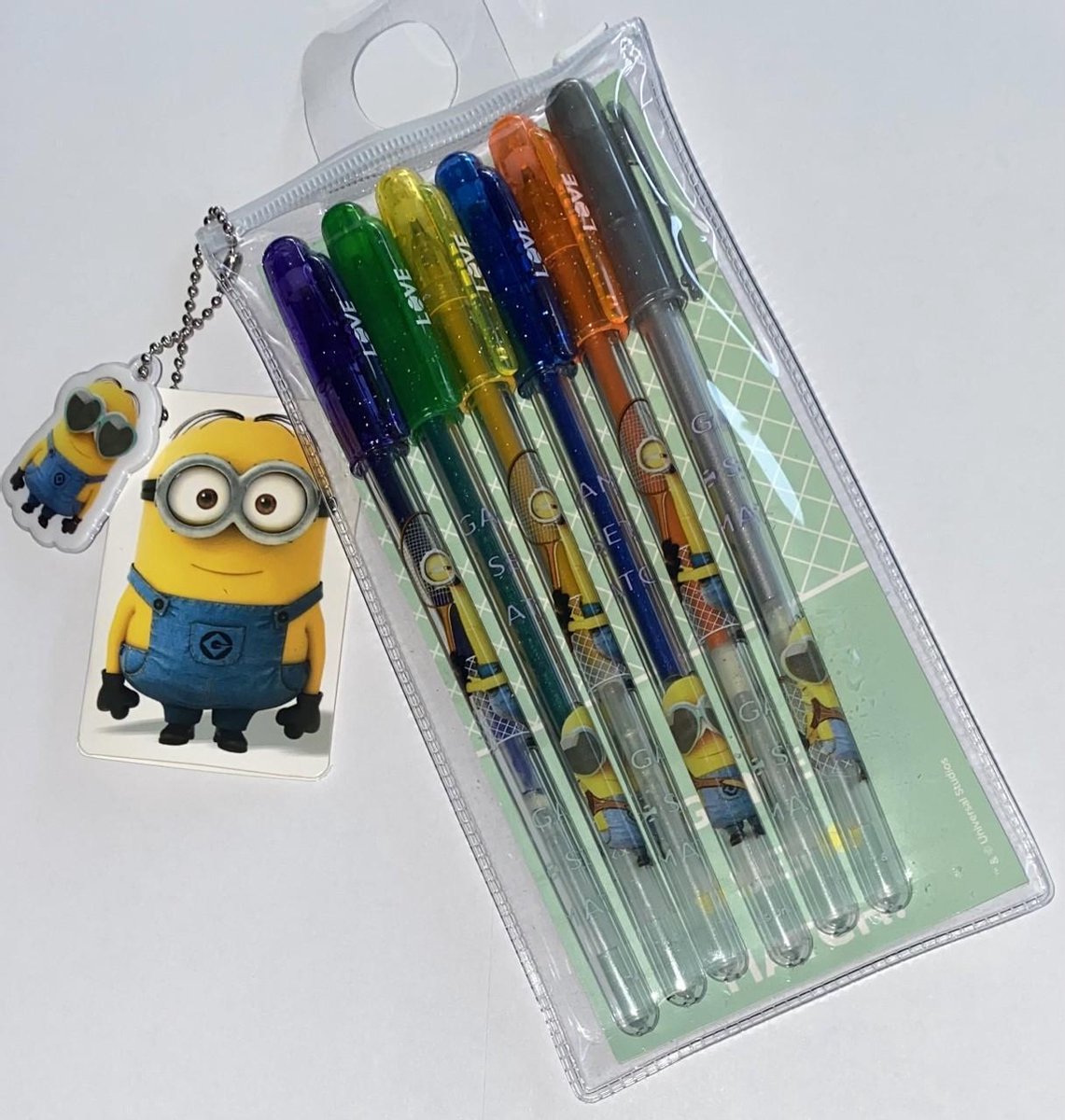 Minions Glitter gelpennen - 6 stuks - Despicable Me