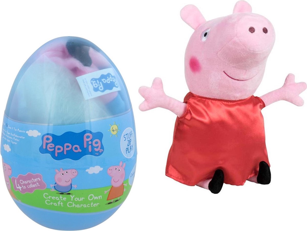 Peppa Pig knuffel en Maak je Eigen Peppa Pig - Voordeelbundel - Cadeau tip 2021