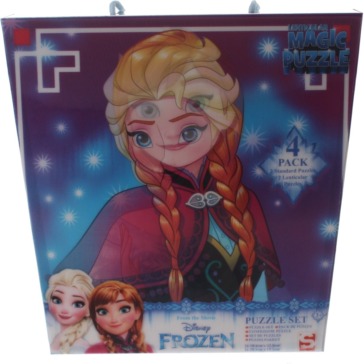 Sambro 3d Puzzel Frozen 4 X 24 Stukjes Blauw