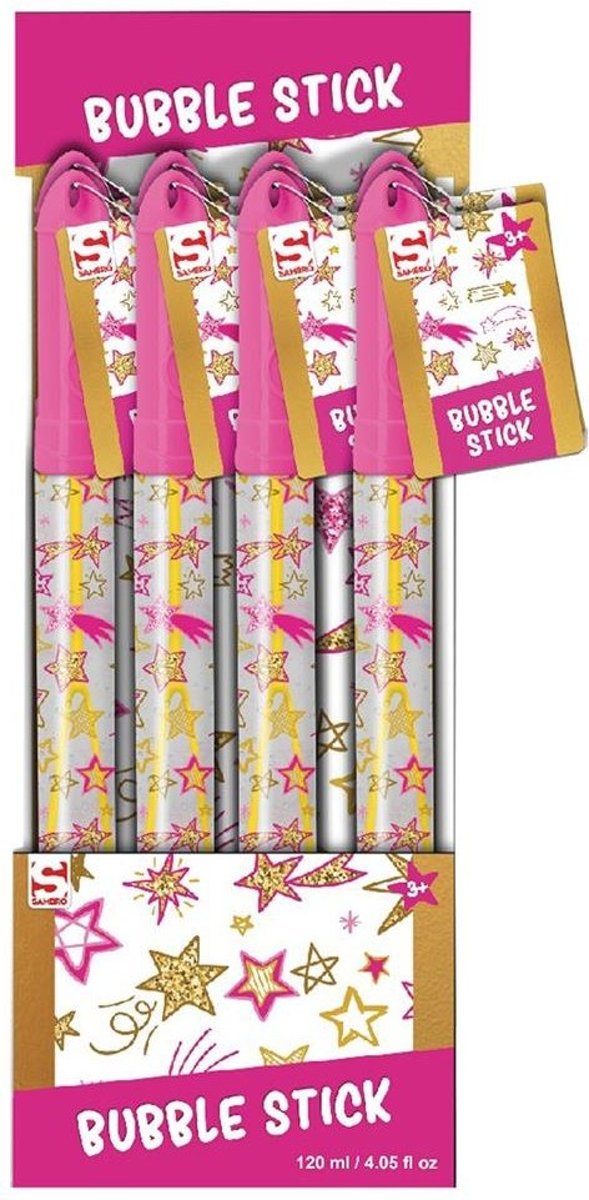 Sambro Bubble Bellenblaas Stick Roze 36 Stuks