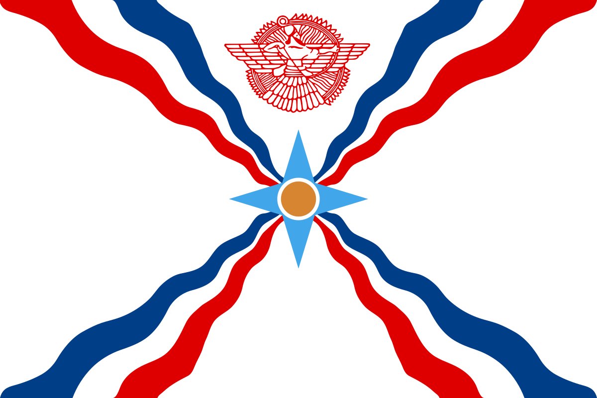 SAMIYA - Assyrische vlag - Assyrië vlag - 90 x 150 cm.