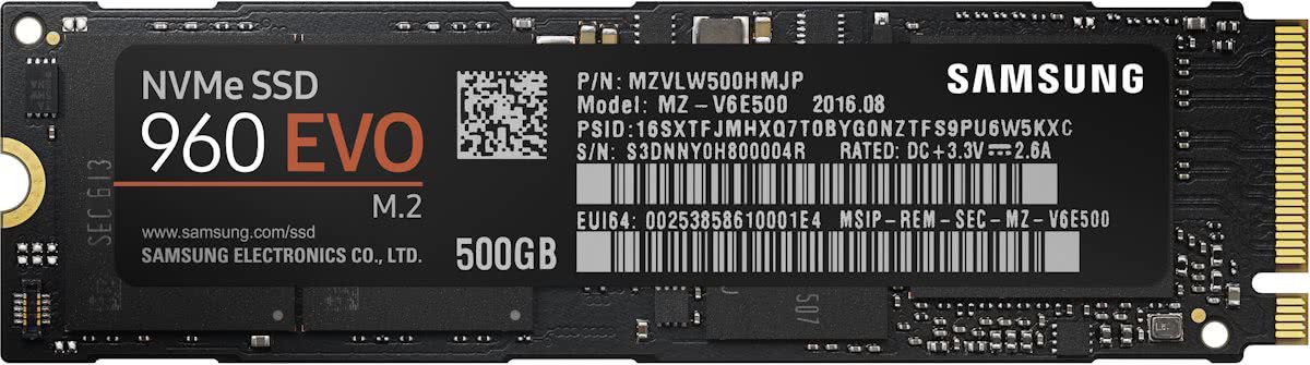 Samsung 960 EVO - Interne SSD - 500 GB