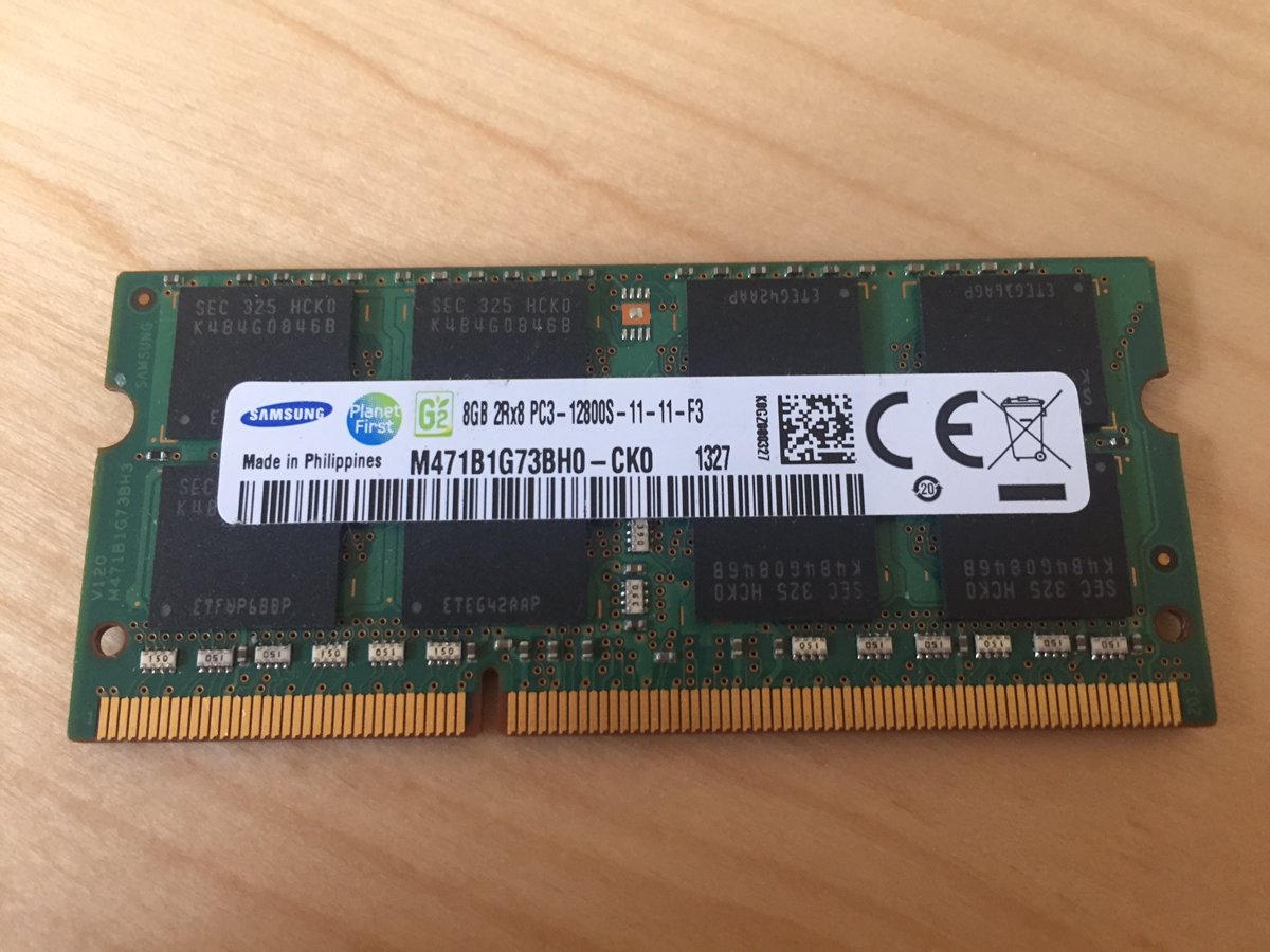 Samsung M471B1G73BH0-CK0 (8GB, PC3-12800 (DDR3-1600), DDR3 SDRAM, 1600 Mhz, SO DIMM) RAM Module