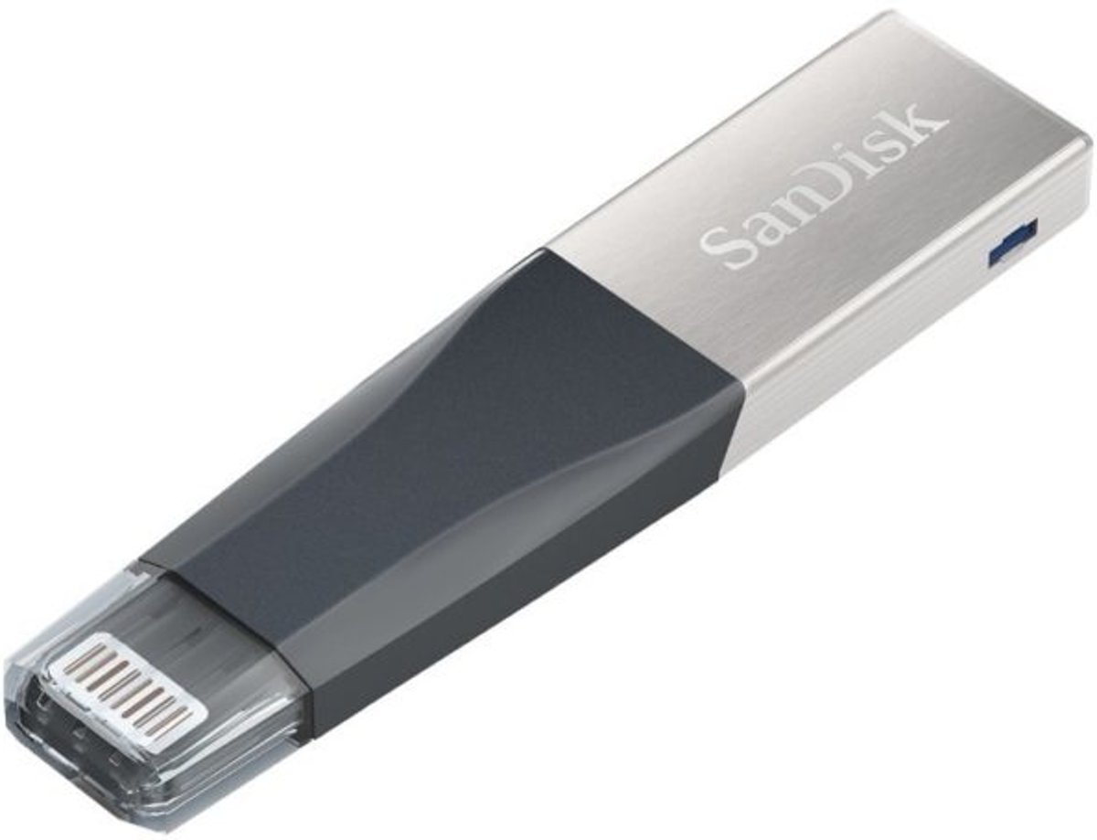 Sandisk IXpand Mini 32GB 32GB USB 3.0 (3.1 Gen 1) USB-Type-A-aansluiting Grijs, Zilver USB flash drive