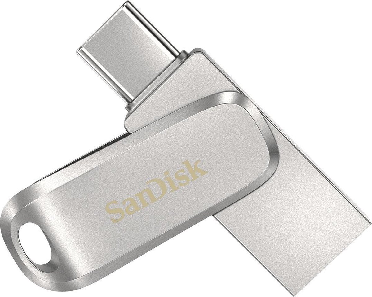 Sandisk Ultra Dual Drive Luxe USB flash drive 1000 GB USB Type-A / USB Type-C 3.2 Gen 1 (3.1 Gen 1) Roestvrijstaal