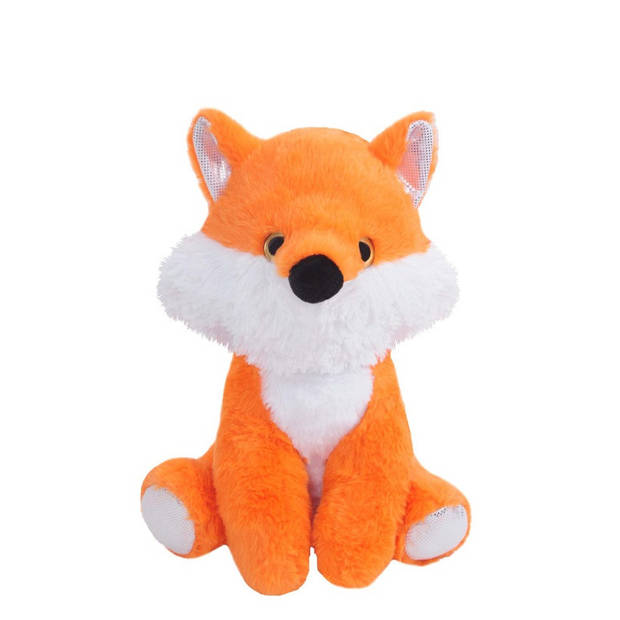 Knuffeldier Vos Reintje - zachte pluche stof - dieren knuffels - oranje - 28 cm - Knuffel bosdieren