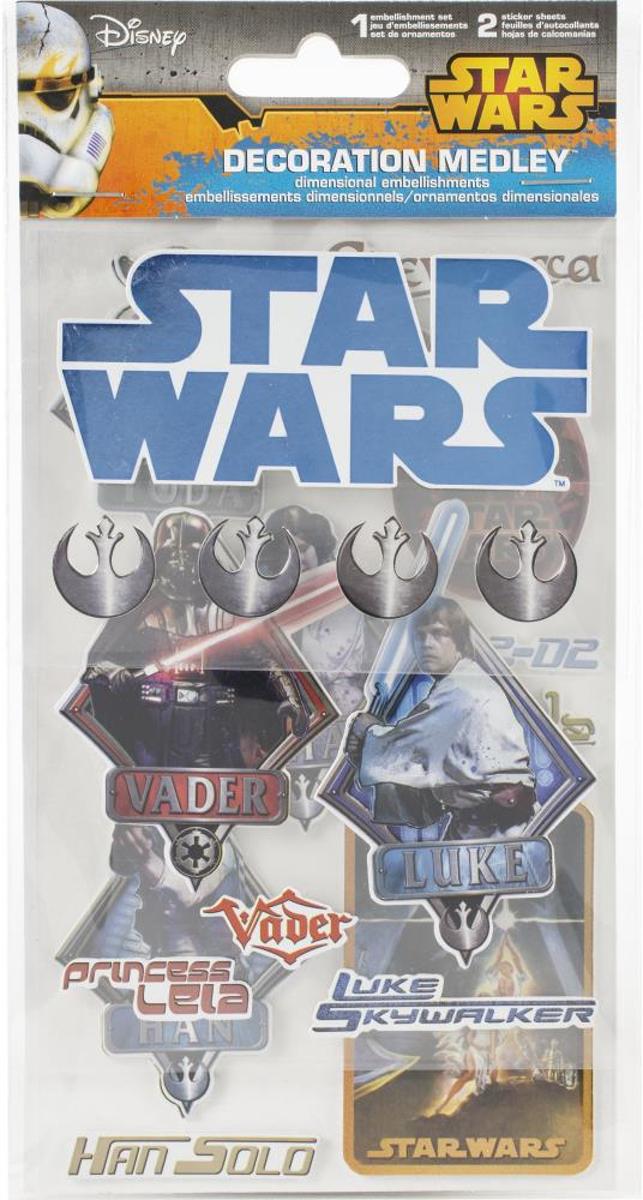 SandyLion - Disney Classic Star Wars decoration stickers - 2 vellen