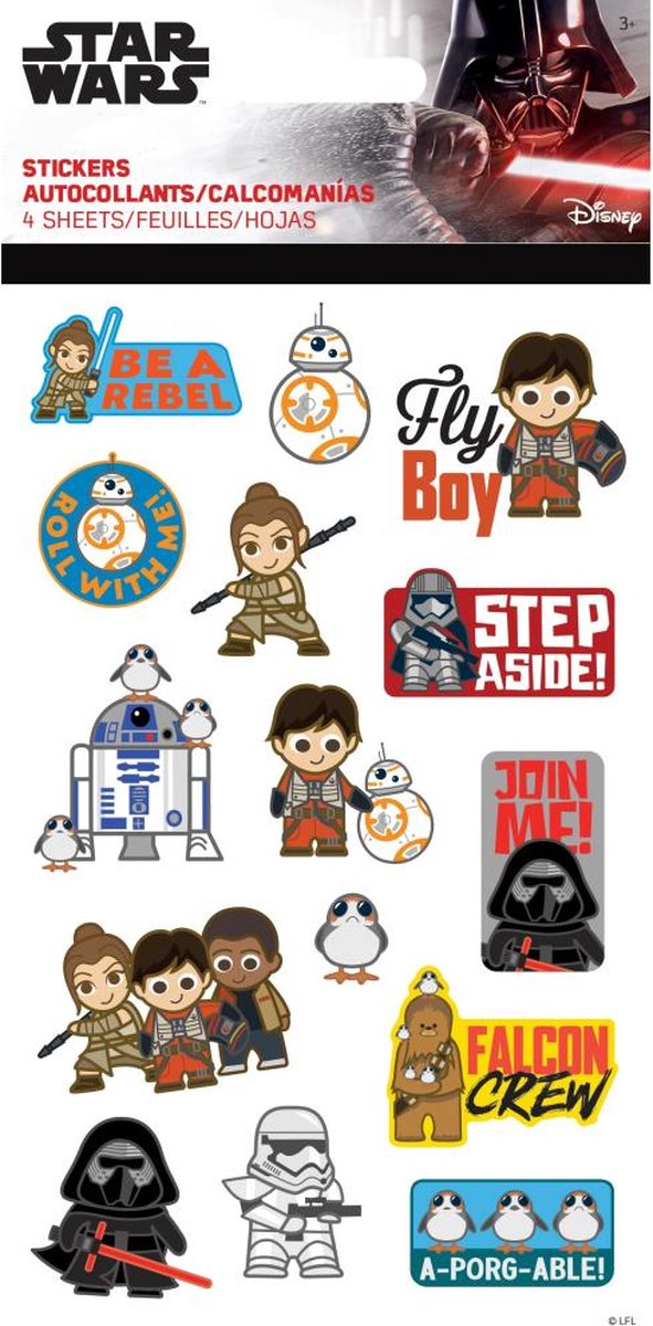 SandyLion - Star Wars Stickers - 4 velletjes