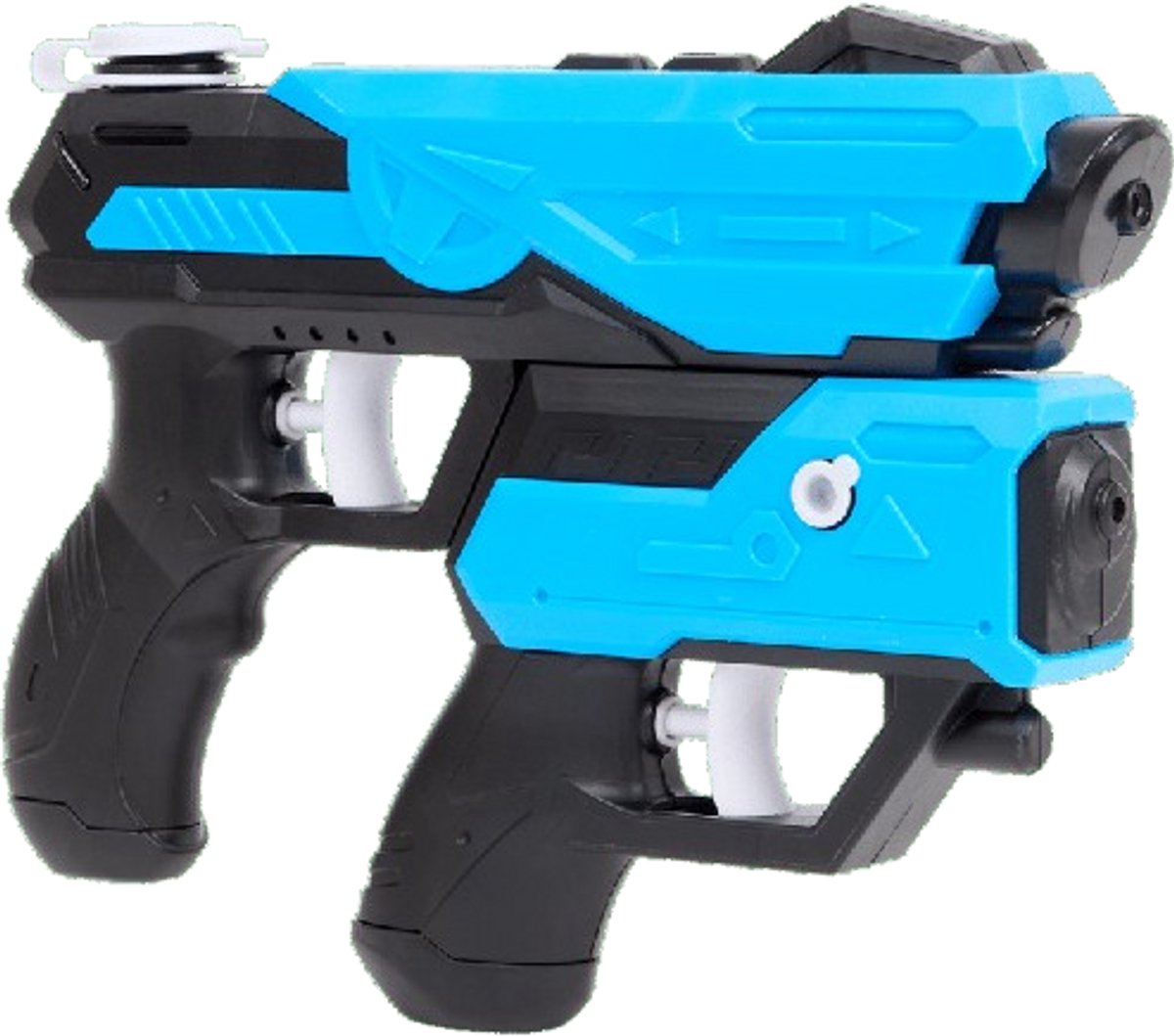 2 in 1   - Blauw - Kunststof - Assorti - 22 x 14 x 2 cm - Dubbelloops - Water Gun - Zomer - Speelgoed - Pret - Kinderen