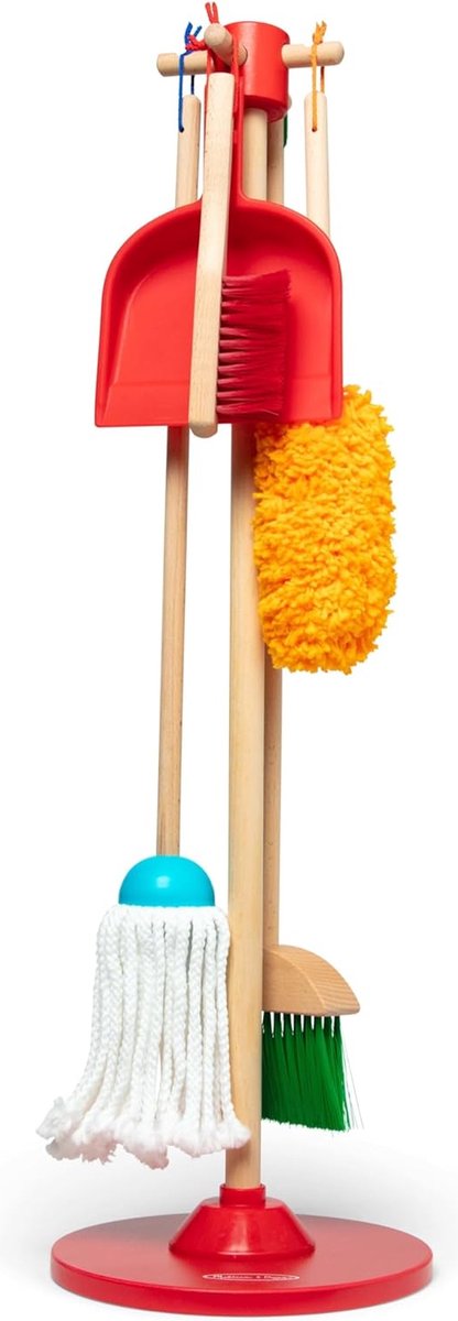 Schoonmaakset Kinderen - Montessori Speelgoed - Schoonmaakset Speelgoed voor Kinderen - 3 tot 6 Jaar - 6 Delig