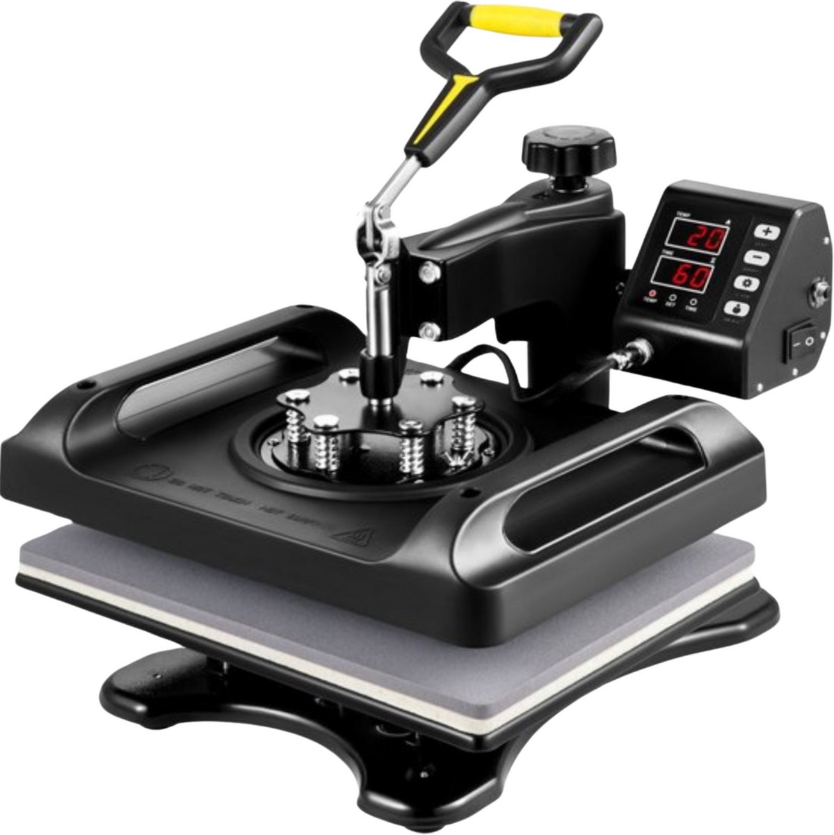 Warmte Persmachine 6-in-1 PRO - 29x38 cm - Hittepers - Heat press - Voor Sublimatie - Incl. T-shirts, Mokken & Caps - Transferpers