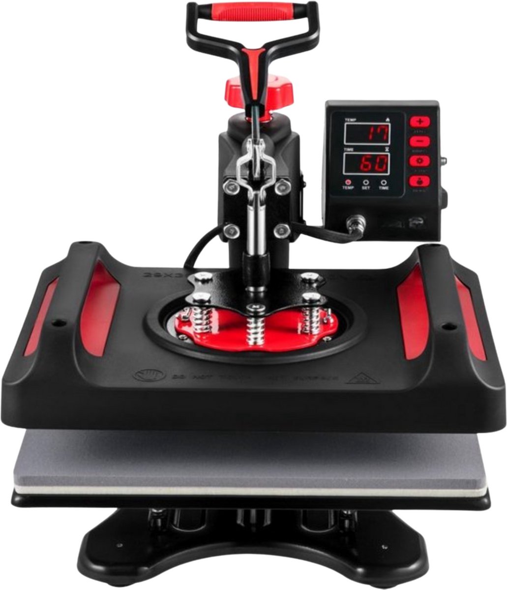 Warmte persmachine - 5 in1 - Heat press - 29x38cm - Hittepers - T-shirt - Heat press - Transferpers voor Bedrukking - Ook voor petten - Stalen frame