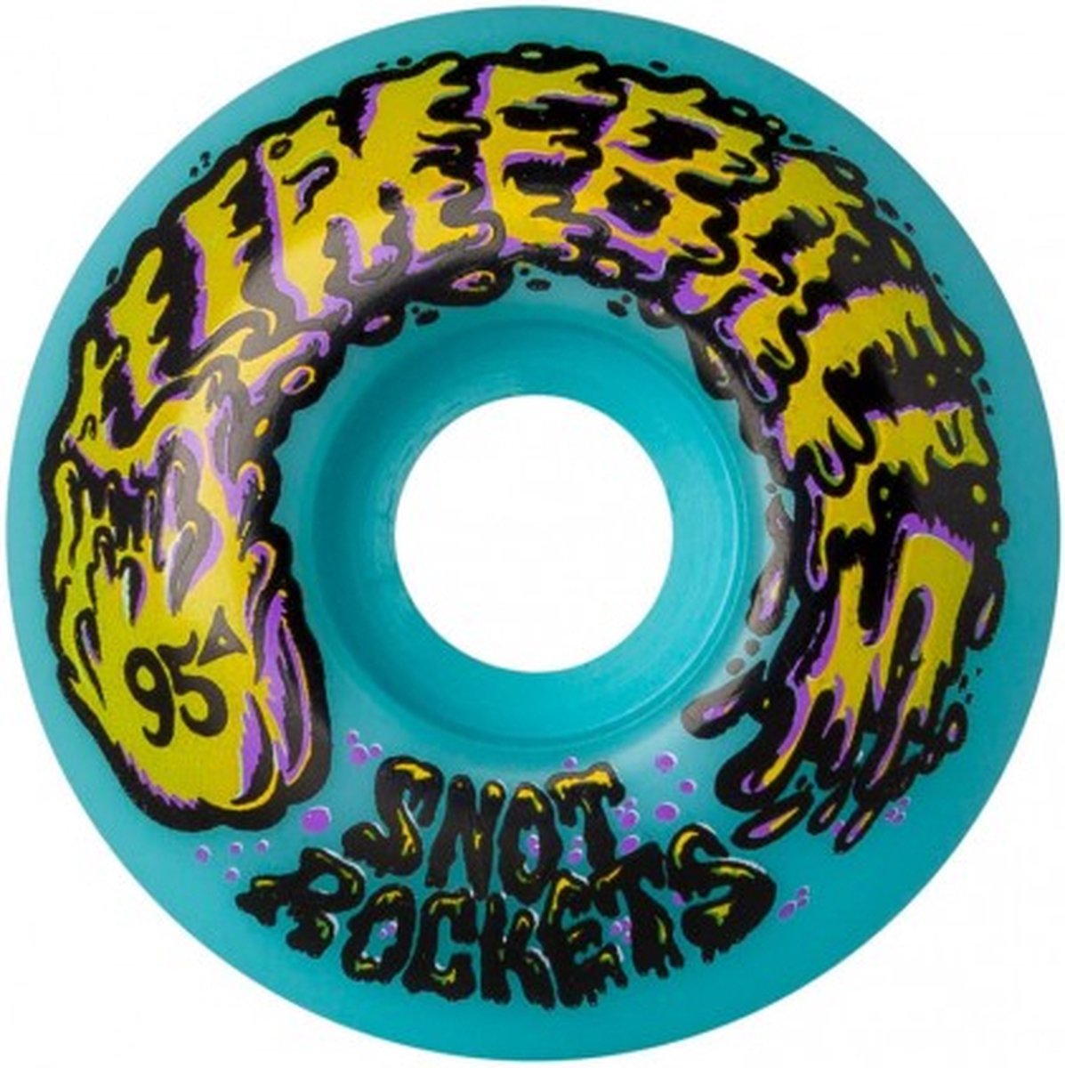 Santa Cruz 53mm Snot rocket 95A skateboardwielen pastel blue