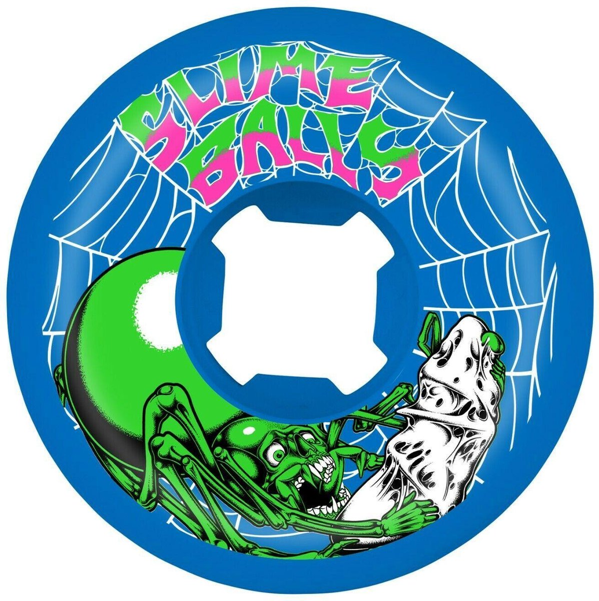 Santa Cruz 56mm Slime Web Speed Balls 99A skateboardwielen blue