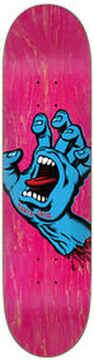 Santa Cruz Screaming Hand 7.8 skateboard deck pink