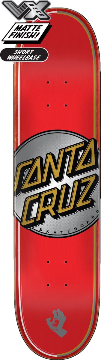 Santa Cruz Stedfast Dot VX 7.75 skateboard deck red