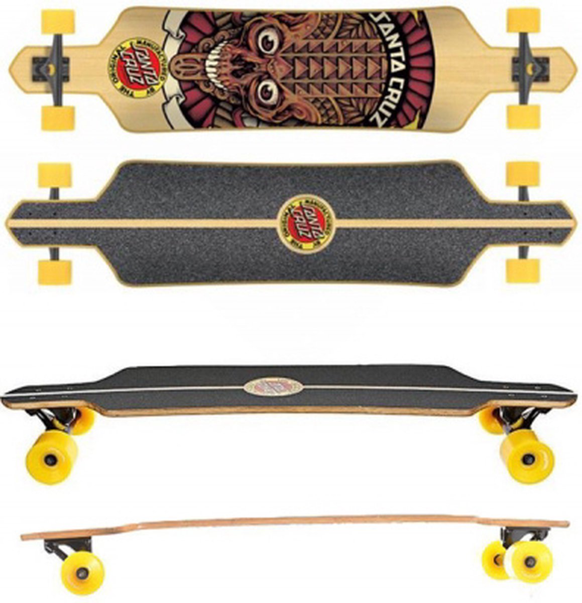 Santa Cruz Tiki Skull Bamboo Longboard