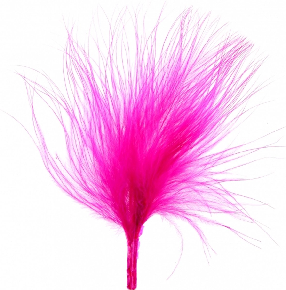 Santex Hobby knutsel veren - 20x - fuchsia roze - 7 cm - sierveren - decoratie