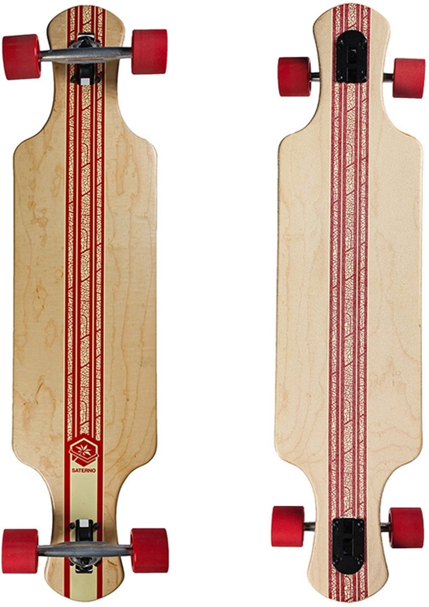 Saterno Red Leaf Double Down Light Longboard 37.0 x 9.8