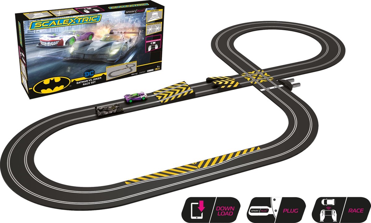 BATMAN VS JOKER SCALEXTRIC SPARK PLUG RACE SET