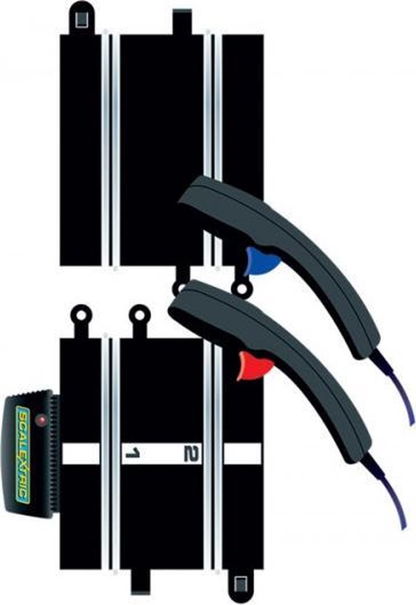 Scalextric - Power & Control Base 175mm X 2 Plus Two Hand Controllers (Sc8530)