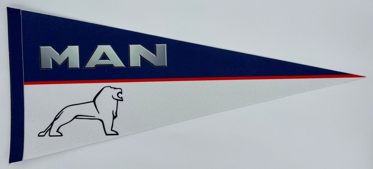 MAN - MAN trucks - MAN vrachtwagen - MAN logo - vrachtwagen - truck - trekker - racen - Vaantje - MAN motors - MAN motoren - Sportvaantje -   - Vlag - Pennant - 31*72 cm - MAN chauffeur - trucker MAN