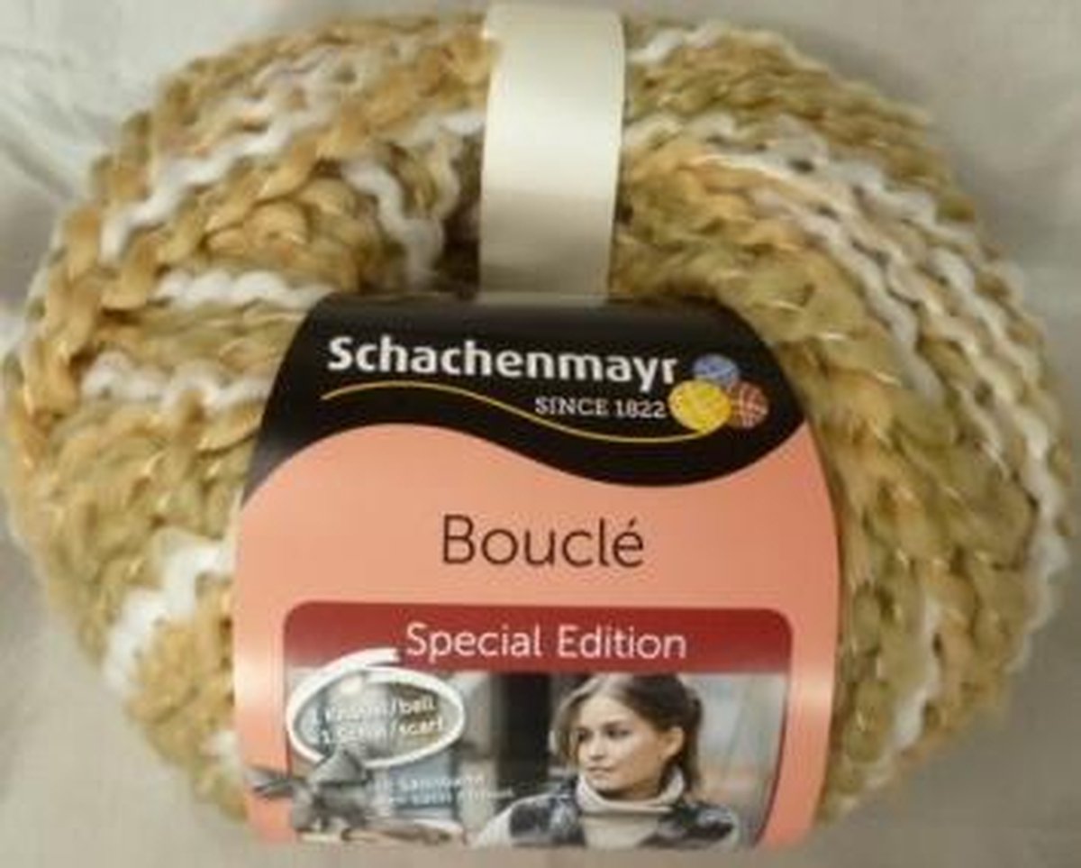 Schachenmayr Boucle Special Edition 0086Lichtbruin Ecru 150 gram