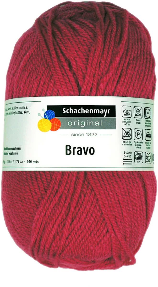 Schachenmayr Bravo 8331 donker rozei. PAK MET 20 STUKS.