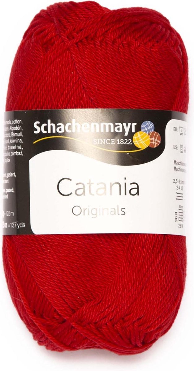 Schachenmayr Breiwol Catania Klassiek 5Pack - 100% Katoen  Kleur Rood