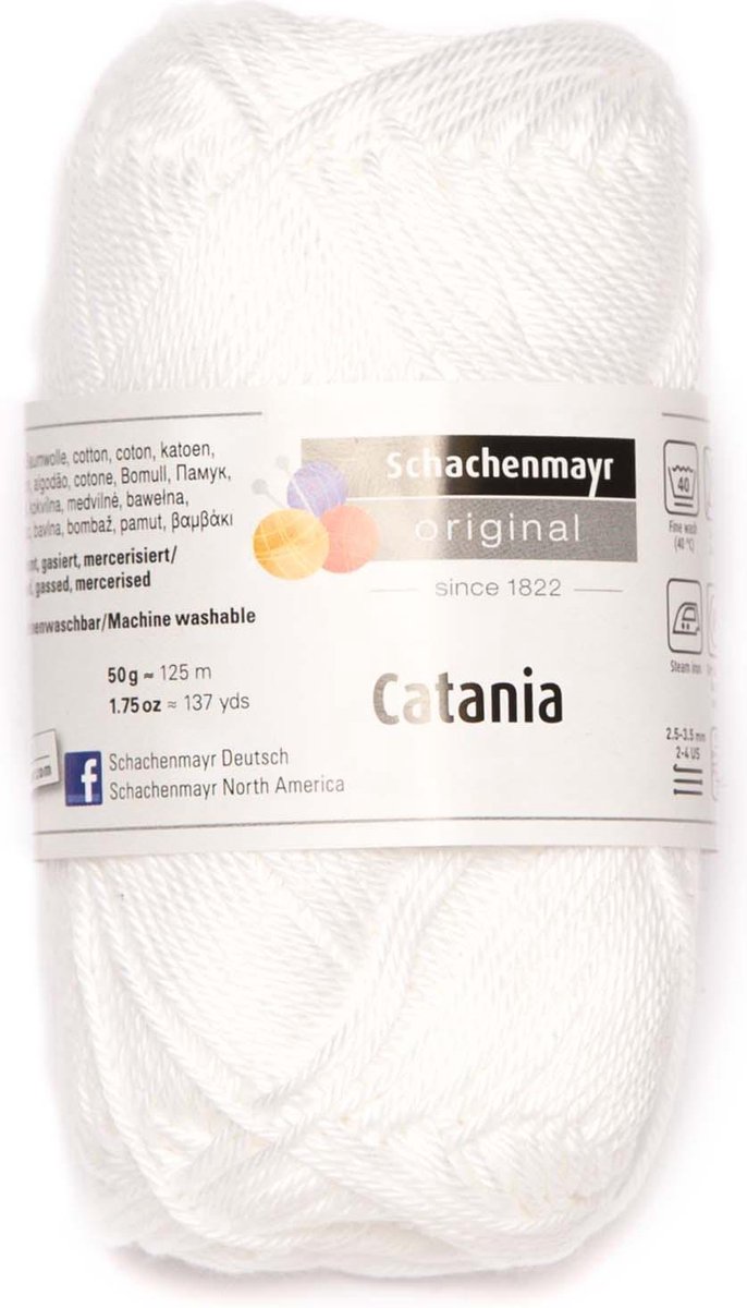 Schachenmayr Breiwol Catania Klassiek 5Pack - 100% Katoen  Kleur Wit