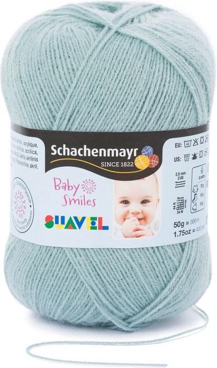 acryl Blauw/Groen baby smiles