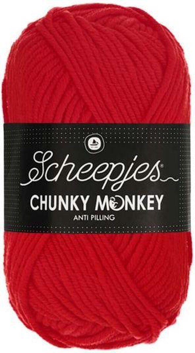 Scheepjes Chunkey Monkey- 1010 Scarlet 5x100gr