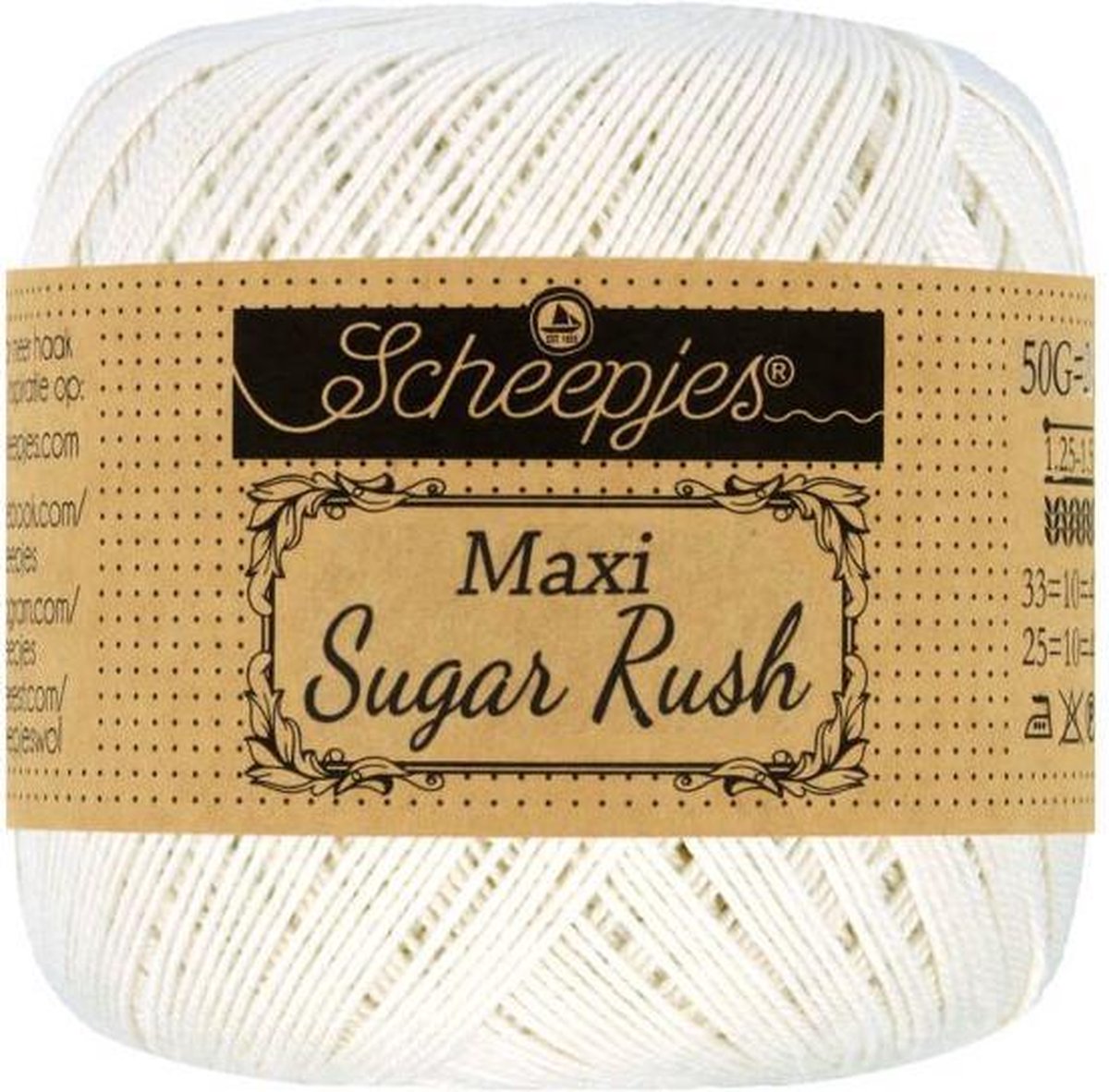 Scheepjes Maxi Sugar Rush 105 Bridal White 5x50gr