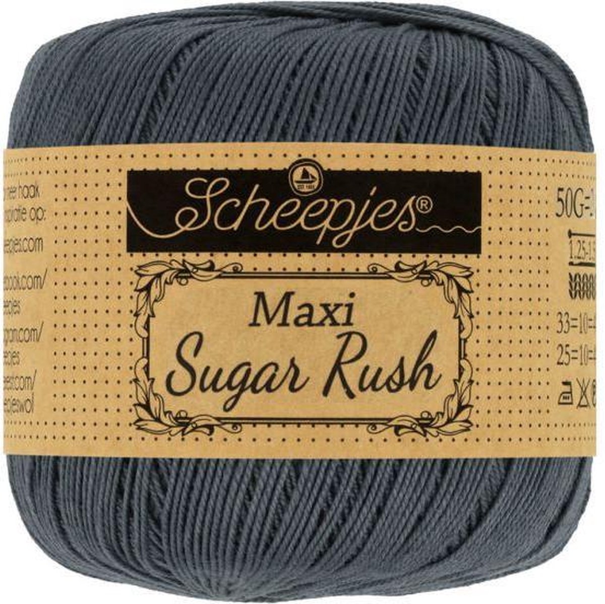 Scheepjes Maxi Sugar Rush- 393 Charcoal 5x50gr