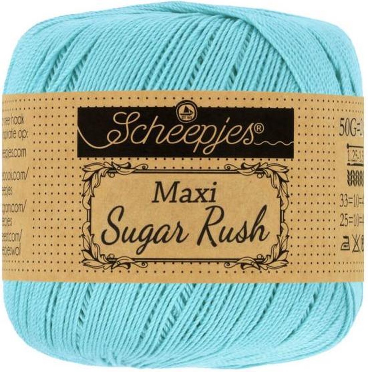 Scheepjes Maxi Sugar Rush- 397 Cyan 5x50gr