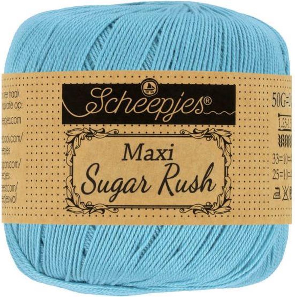 Scheepjes Maxi Sugar Rush- 510 Sky Blue 5x50gr