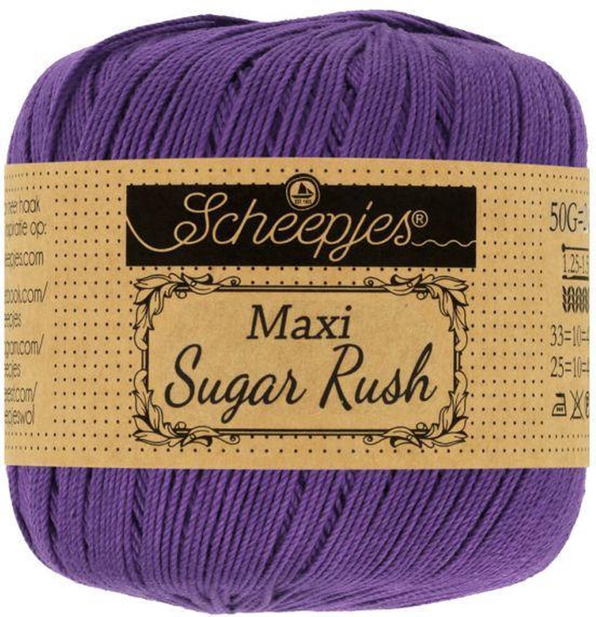 Scheepjes Maxi Sugar Rush- 521 Deep Violet 5x50gr