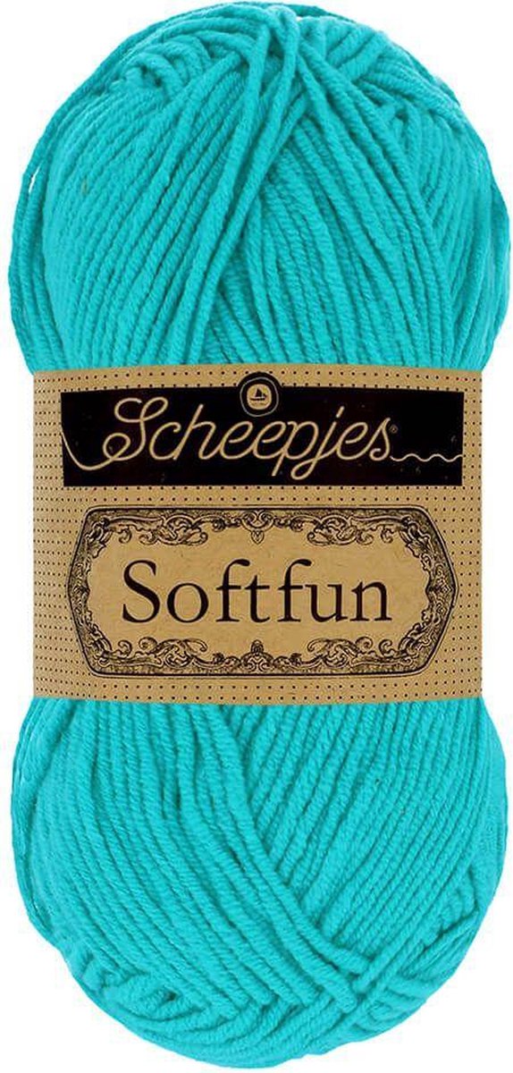 SCHEEPJES SOFTFUN 10X50G - 2423 BRIGHT TURQUOISE