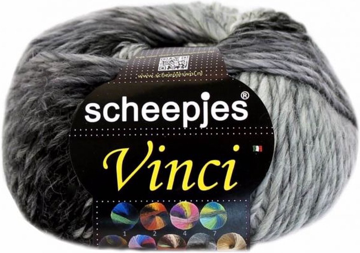 Scheepjes Vinci - 10 x 100 gram - 1 bol = 184 meter - Kleur 21 = grijs