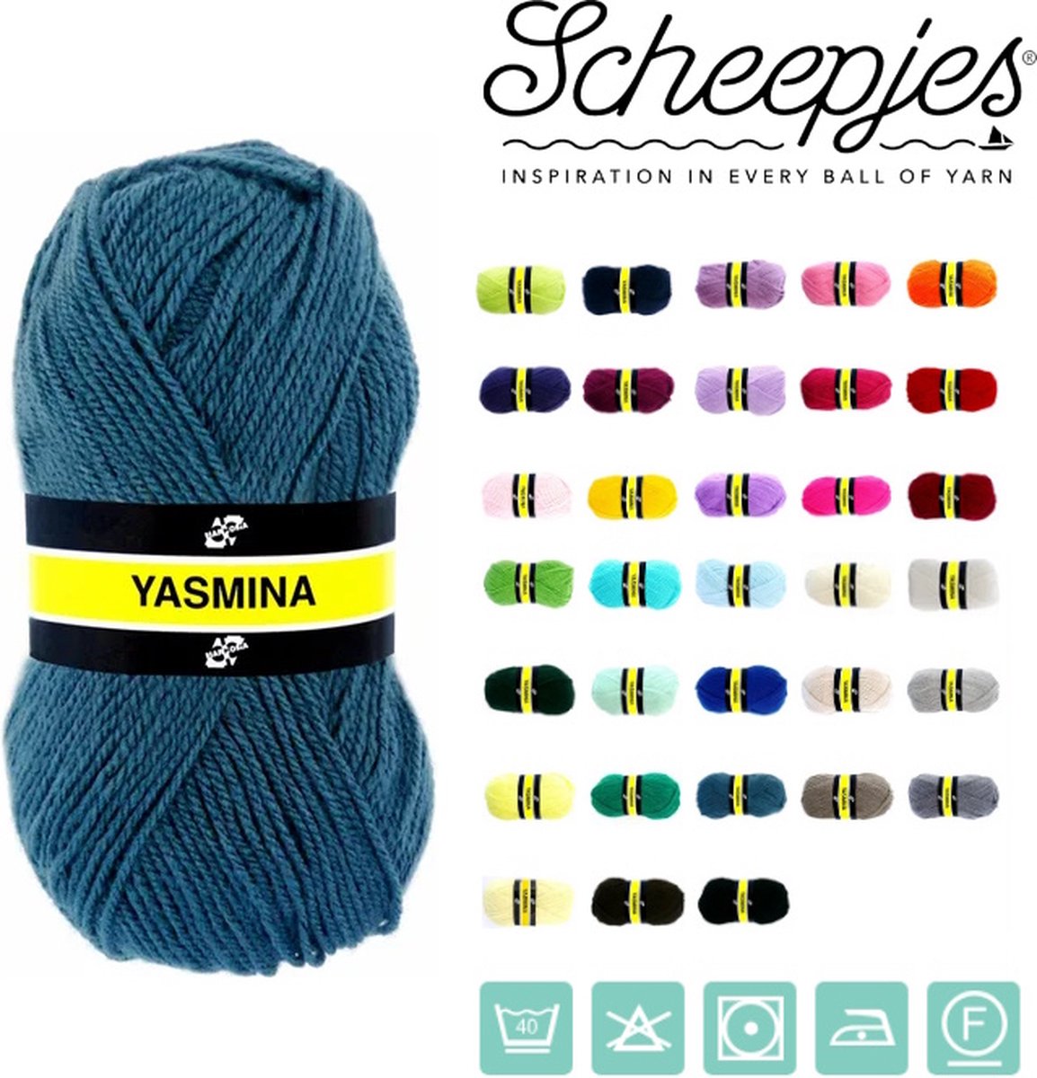 Scheepjes - Yasmina - 1125 Blauw - set van 10 bollen