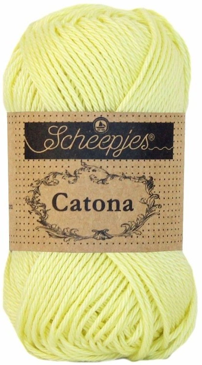 10 x Scheepjes Catona 50 gram - 100 Lemon Chiffon