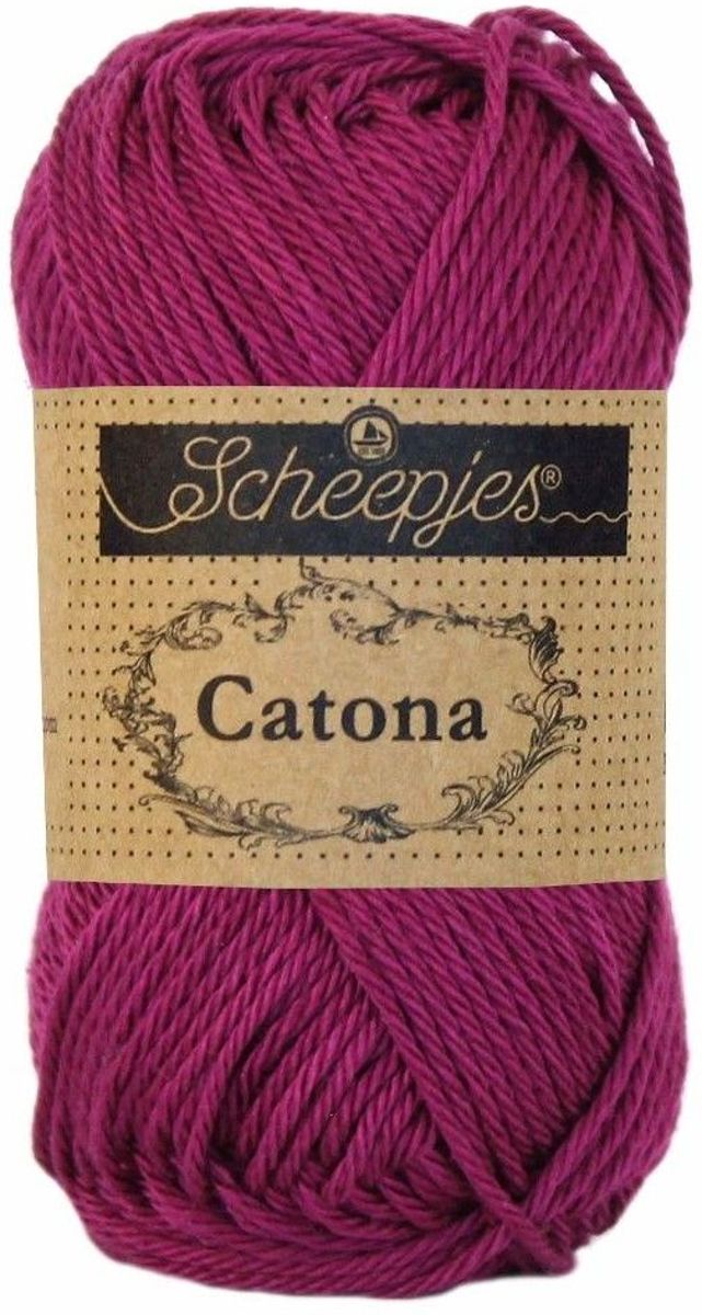 10 x Scheepjes Catona 50 gram - 128 Tyrian Purple