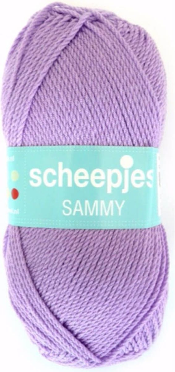 AANBIEDING: SCHEEPJES SAMMY - 109 L. PAARS. PAK MET 10 BOLLEN a 100 GRAM. INCL. Gratis Digitale vinger haak en brei toerenteller