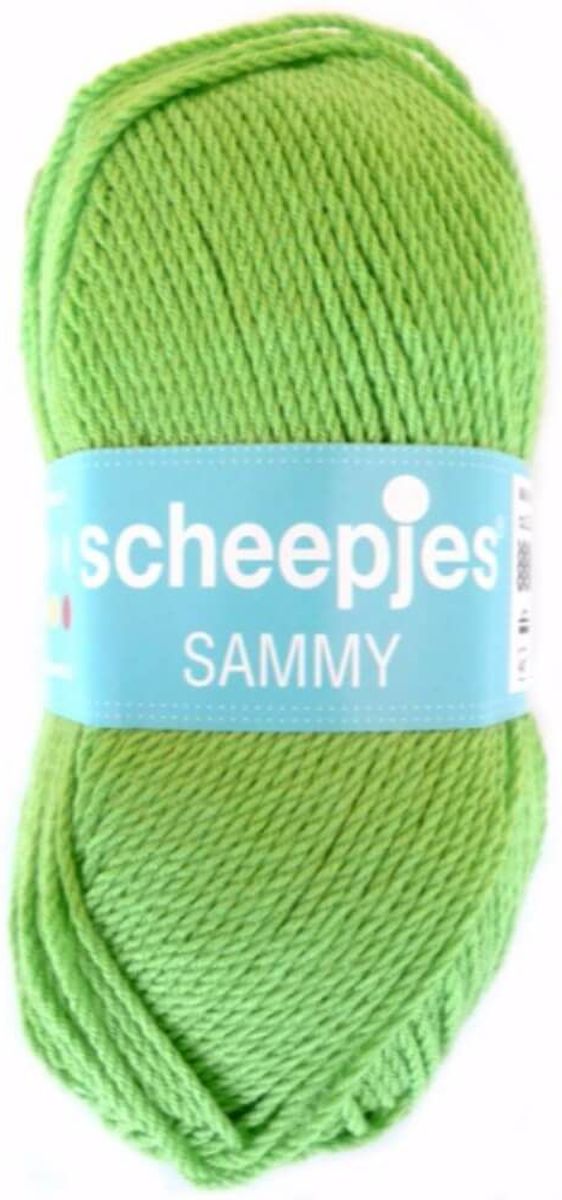 AANBIEDING: SCHEEPJES SAMMY 120 GROEN. PAK MET 10 BOLLEN a 100 GRAM. INCL. Gratis Digitale vinger haak en brei toerenteller